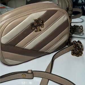 crossbody kira chevron bag cream brown
